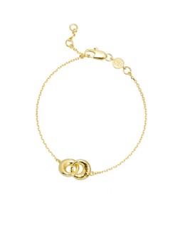 Sade Hammered Loop Gold Plated Chain Bracelet £45