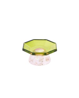 Pink & Green Glass Pedestal Trinket Dish £14.5