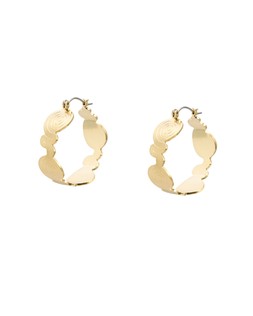 Riyana Gold Tone Spiral Large Hoop Earrings £18