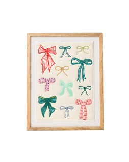 Embroidered Bows Framed Wall Art £70