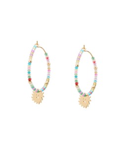 Brilla Sunshine Beaded Hoop Earrings £18