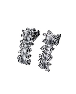Bree Black Gingham Ruffle Hair Clips Set of Two £12.5