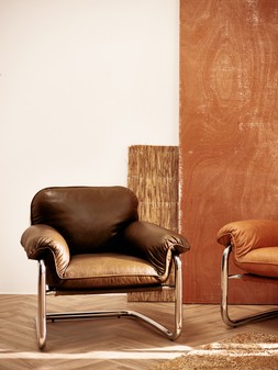 Chrome Tan Leather Armchair
