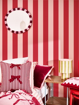 Alyssa Pink & Burgundy Coloured Glass Mirror £95