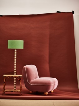 Ana Dusky Pink Velvet Accent Chair
