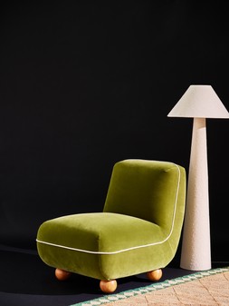 Ana Green Velvet Accent Chair