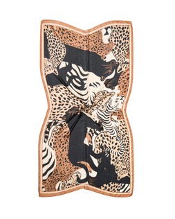 Brown Cuddling Cats Lightweight Scarf £26