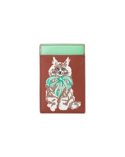 Brown & Green Cat Card Holder £16