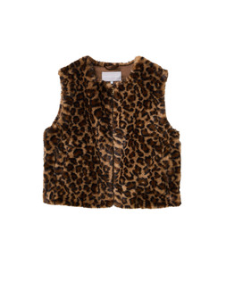 Brown Leopard Print Faux Fur Gilet £85
