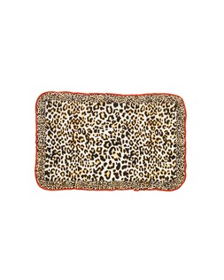 Brown & Red Ruffle Leopard Print Cotton Cushion Cover Long £25