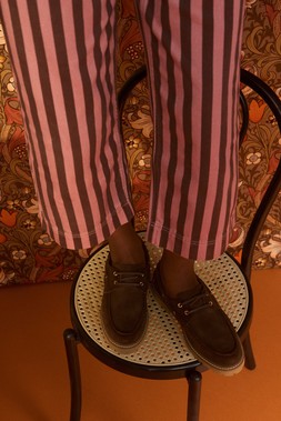 Brown Suede Chunky Boat Shoes £75