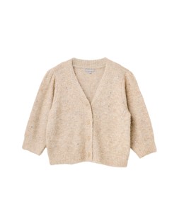 Camel Studded V-Neck Knitted Cardigan £65