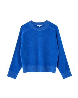 Cobalt Blue Crew Neck Knitted Jumper £65