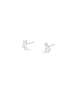 Cowboy Boots Silver Stud Earrings £22.50