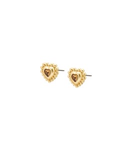 Everly Topaz Stone Heart Stud Earrings £12.50