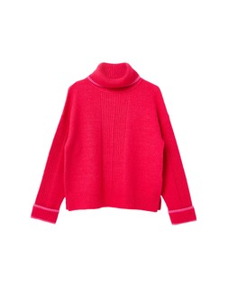 Hot Pink Roll Neck Knitted Jumper £70