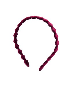 Jenson Plum Velvet Wavy Thin Headband £19.5