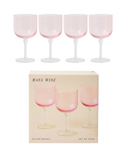 Maya Pink Wine Glasses Set of Four £29.5