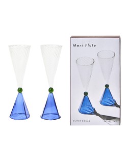 Meri Blue Champagne Flutes Set of Two £24.50