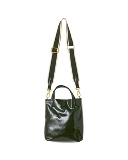 Mia Dark Green Patent Mini Tote Crossbody Bag £48