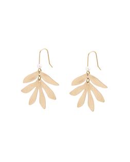 Oliver Bonas Alisha Brass Leaf Drop Hook Earrings £19.50