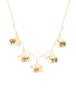 Oliver Bonas Anish Organic Leaf Shape & Mini Pearl Collar Necklace £29.50