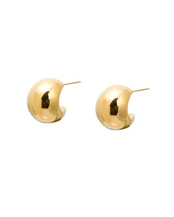 Oliver Bonas Anne Rounded Bulb Shape Stainless Steel Hoops £26