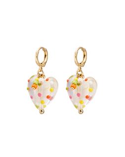 Oliver Bonas Aspen Spotted Heart Drop Hoops £18