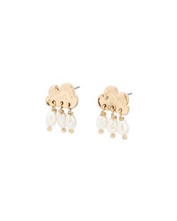 Oliver Bonas Bais Brass Cloud & Pearl Drop Earrings £16.50