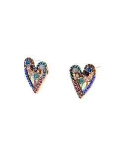 Oliver Bonas Becca Stone Cluster Heart Stud Earrings £14