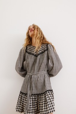 Oliver Bonas Black Gingham Check Mini Dress £75 (15)