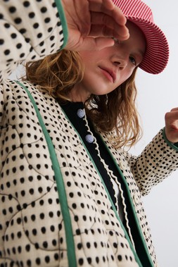 Oliver Bonas Blanket Stitch Detail Waistcoat £55 - Oliver Bonas Ecru Spot Quilted Jacket £110 - Oliver Bonas Chambray Basque Trouser £70 - Oliver Bonas Red Pinstripe Cap £28 (6)