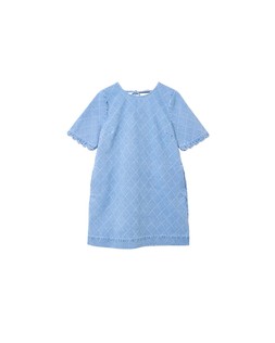 Oliver Bonas Blue Denim Scallop Mini Dress £75