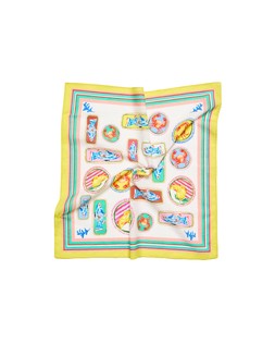 Oliver Bonas Bright Souvenir Print Cotton Square Scarf £20