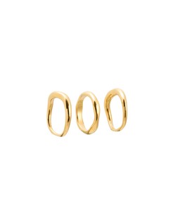 Oliver Bonas Christie Organic Shape Stainless Steel Rings Set of 3 £45