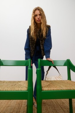 Oliver Bonas Denim Tuck Shoulder Zip Through Jumpsuit £90 (4)