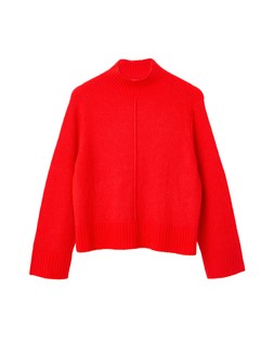 Oliver Bonas Easy Red Funnel Neck Jumper £58
