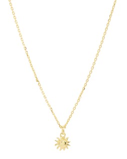 Oliver Bonas Elio Sun Charm Gold Plated Pendant Necklace £38