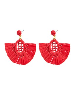 Oliver Bonas Farley Mini Raffia Statement Semi-Circle Drop Earrings £18