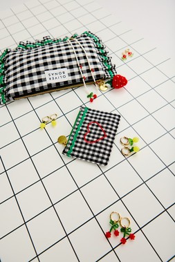 Oliver Bonas Gingham Pouch With Strap Crossbody £28 - Gingham Mini Card Holder £18