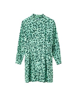 Oliver Bonas Green Animal Print Mini Shirt Dress £75