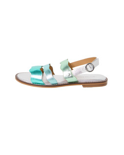 Oliver Bonas Green Blue Multi Metallic Wavy Sandal £65