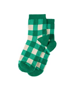 Oliver Bonas Green & Gold Glitter Checker Board Socks £8.50
