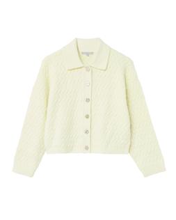 Oliver Bonas Green Plait Stitch Collared Jacket £68