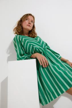 Oliver Bonas Green Stripe Mini Dress £75.00 - Gold Woven Leather Mary Jane £75.00 - Noa Scalloped Large Gold Tone Hoops £22.00 - Noa Scalloped Edge Bangle Set of 3 £28 (2)