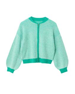 Oliver Bonas Green Two Tone Rib Bomber £68