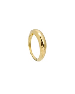 Oliver Bonas Hallie Hammered Textured Gold Plated Ring £40