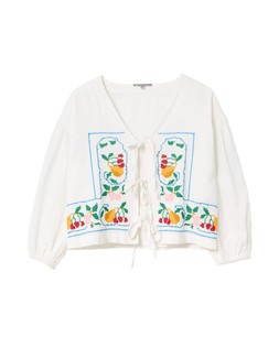 Oliver Bonas Ivory Cross Stitch Blouse £65
