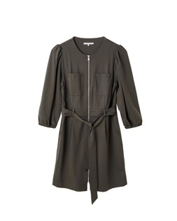 Oliver Bonas Khaki Jersey Zip Through Mini Dress £72