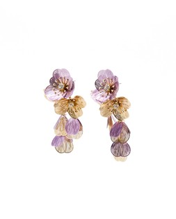 Oliver Bonas Kimberly Fine Metal Statement Flower Earrings £28